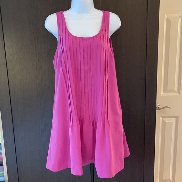 Lauren Pink Sleeveless Pleat-front Pocket Dress S2 - Picture 1 of 11